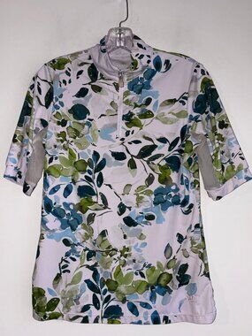 Kastel Denmark 1/4 Zip Golf Top Size Small Floral